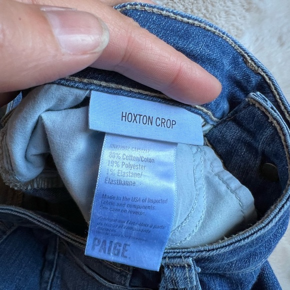 Paige Hoxton Crop Light Wash Denim Jeans Size 28 - Picture 8 of 10